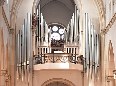 Prospekt der Fleiter-Orgel Mettingen Prospekt der Fleiter-Orgel Mettingen