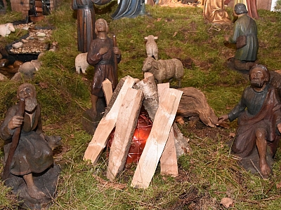 Die Hirten am Lagerfeuer