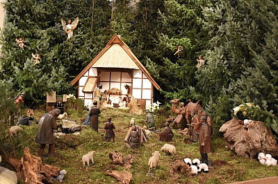 traditioneller Krippenaufbau
