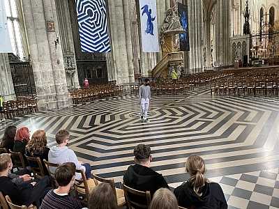 Labyrinth in der Kathedrale von Amiens Labyrinth in der Kathedrale von Amiens