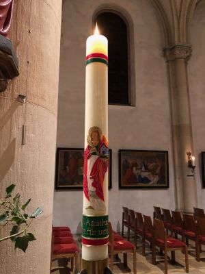 Kerze mit der heiligen Agatha